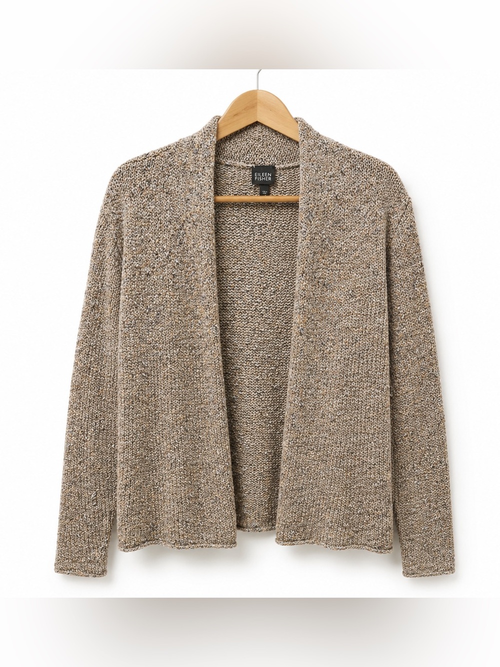 Eileen Fisher 100% Silk Bouclé Knit Open Cardigan – Women’s Medium